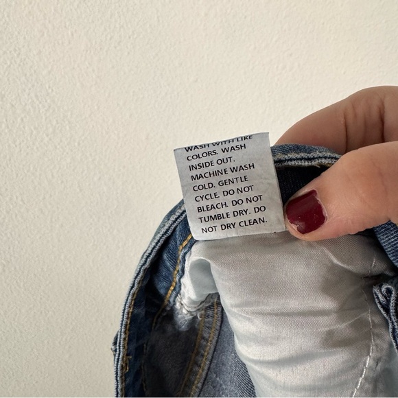 Floral Patchwork Raw Hem Denim Shorts Medium Boho Festival Edgy High Waist - Picture 10 of 12